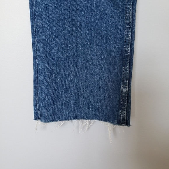 TRAVE Berit High Rise Straight Leg Jeans Raw Hem Santa Monica SZ 23 - Picture 5 of 8